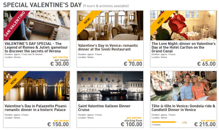 special Valentine's day offers