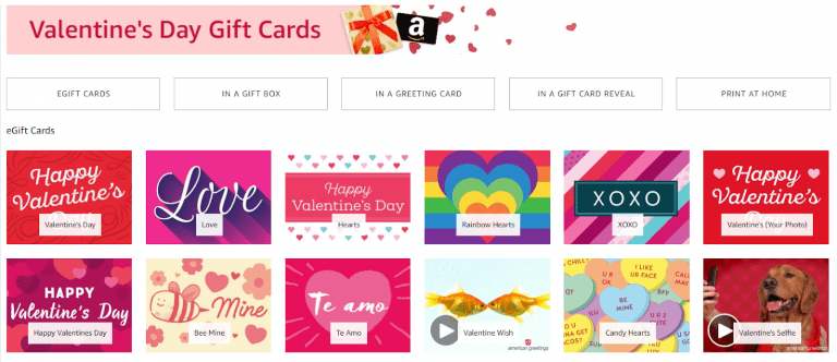 Valentine's day gift cards collection