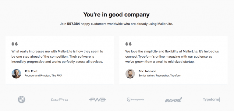 Build trust through Reviews or Testimonials