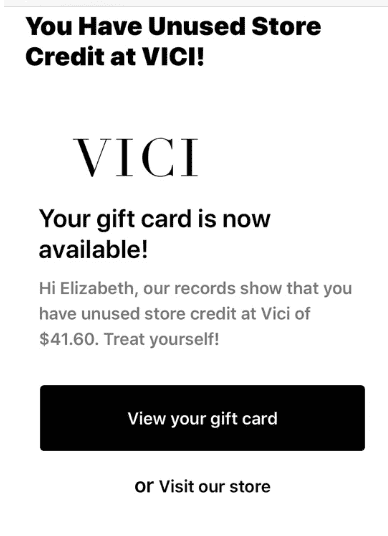 VICI BFCM email campign