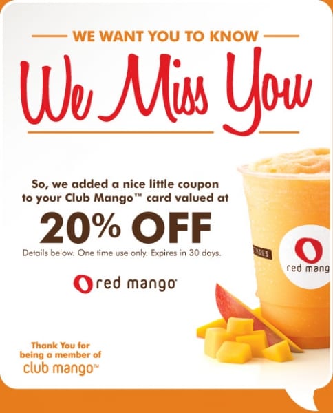 Mango club loyalty program remainder