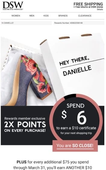 DSW loyalty program