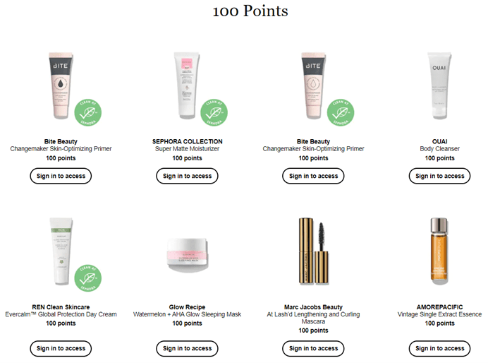 sephora rewards program